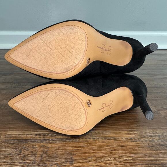 Jessica Simpson JS-Lalie 5M Black Supreme Microsuede slouch stiletto heel bootie - Picture 3 of 7